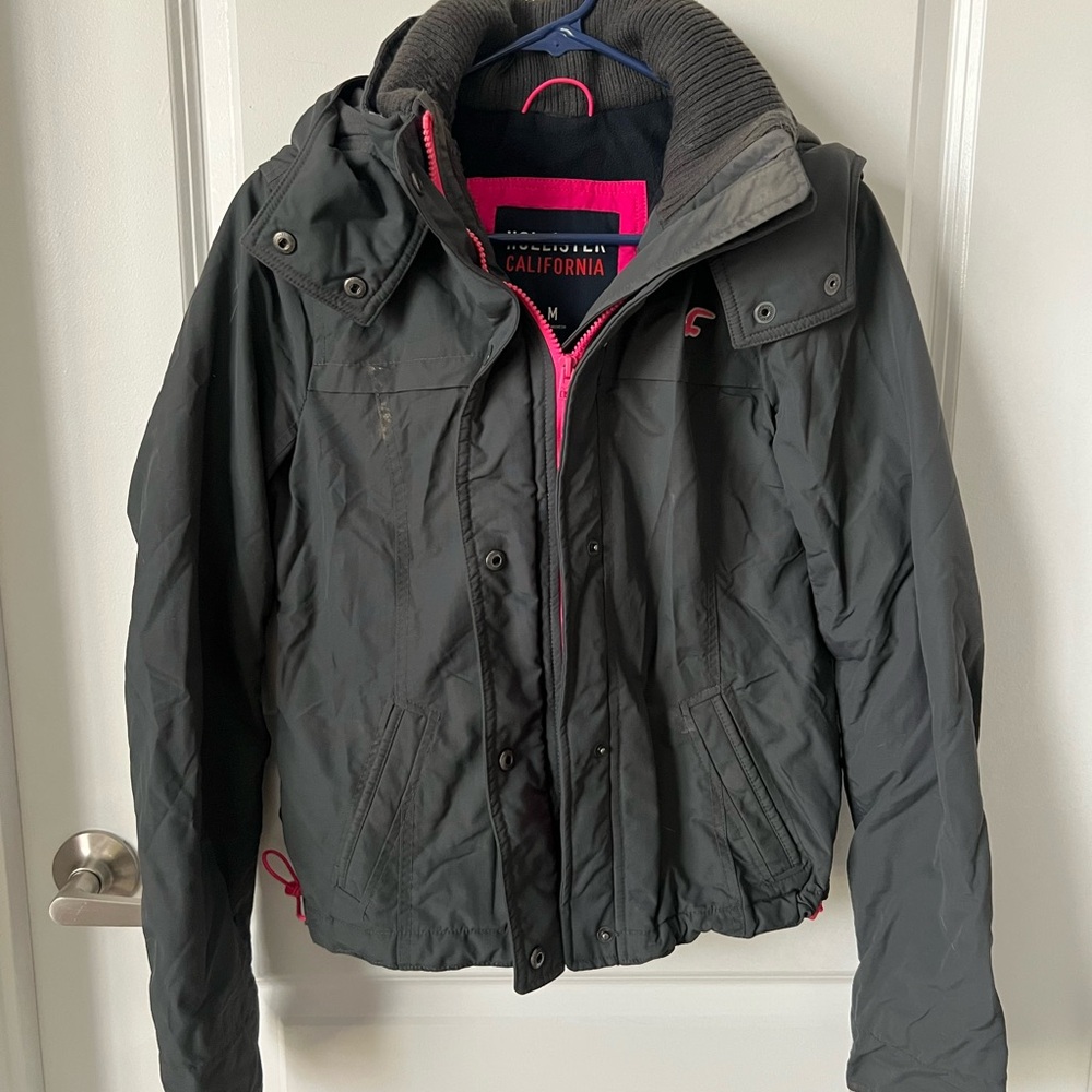 Hollister Dark Gray Jacket Womens/ Juniors
